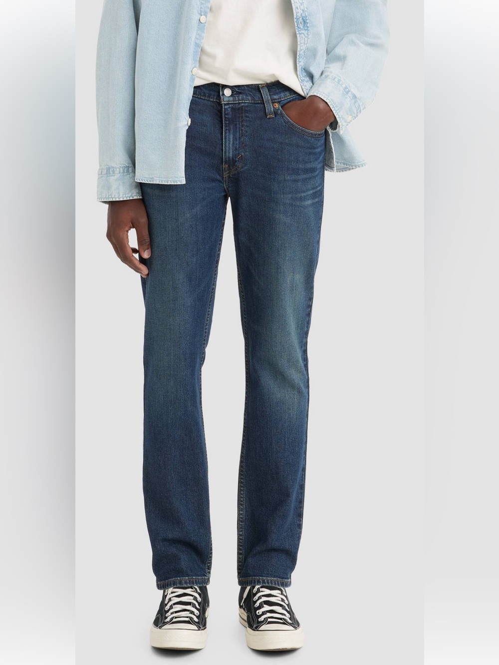 Levi's 511 Mens Slim Fit Straight-Leg Jeans in Dark Blue Wash 28 X 30